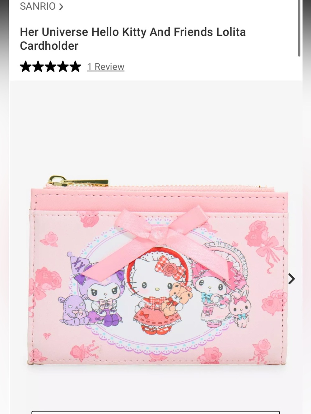 NWT Sanrio Hello Kitty & Friends Card Case Wallet